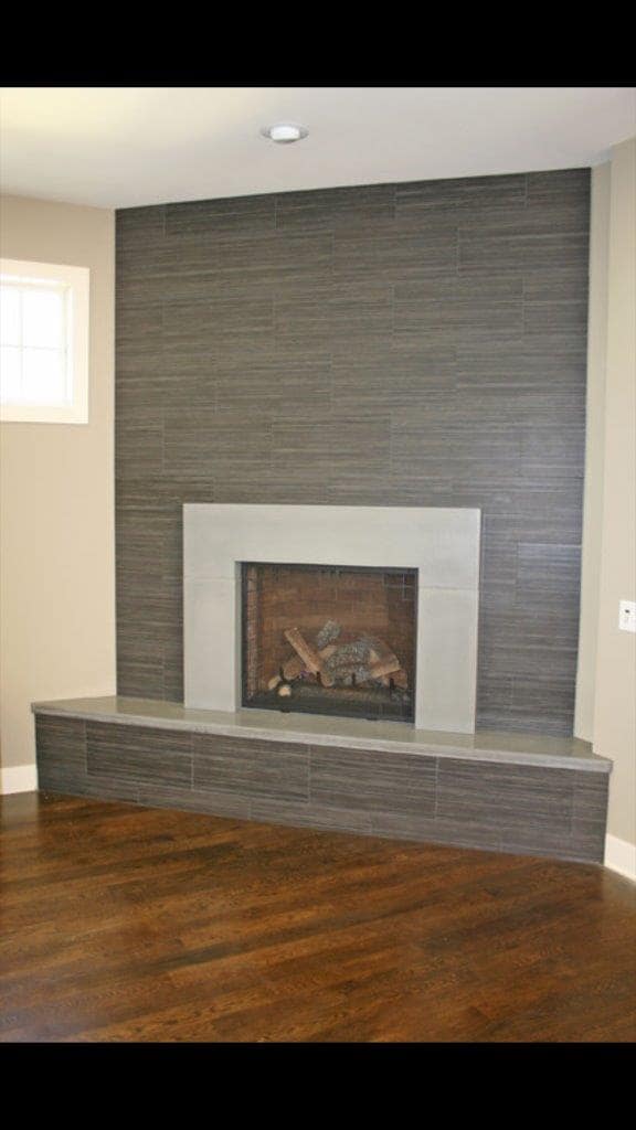 Stone fireplace surround